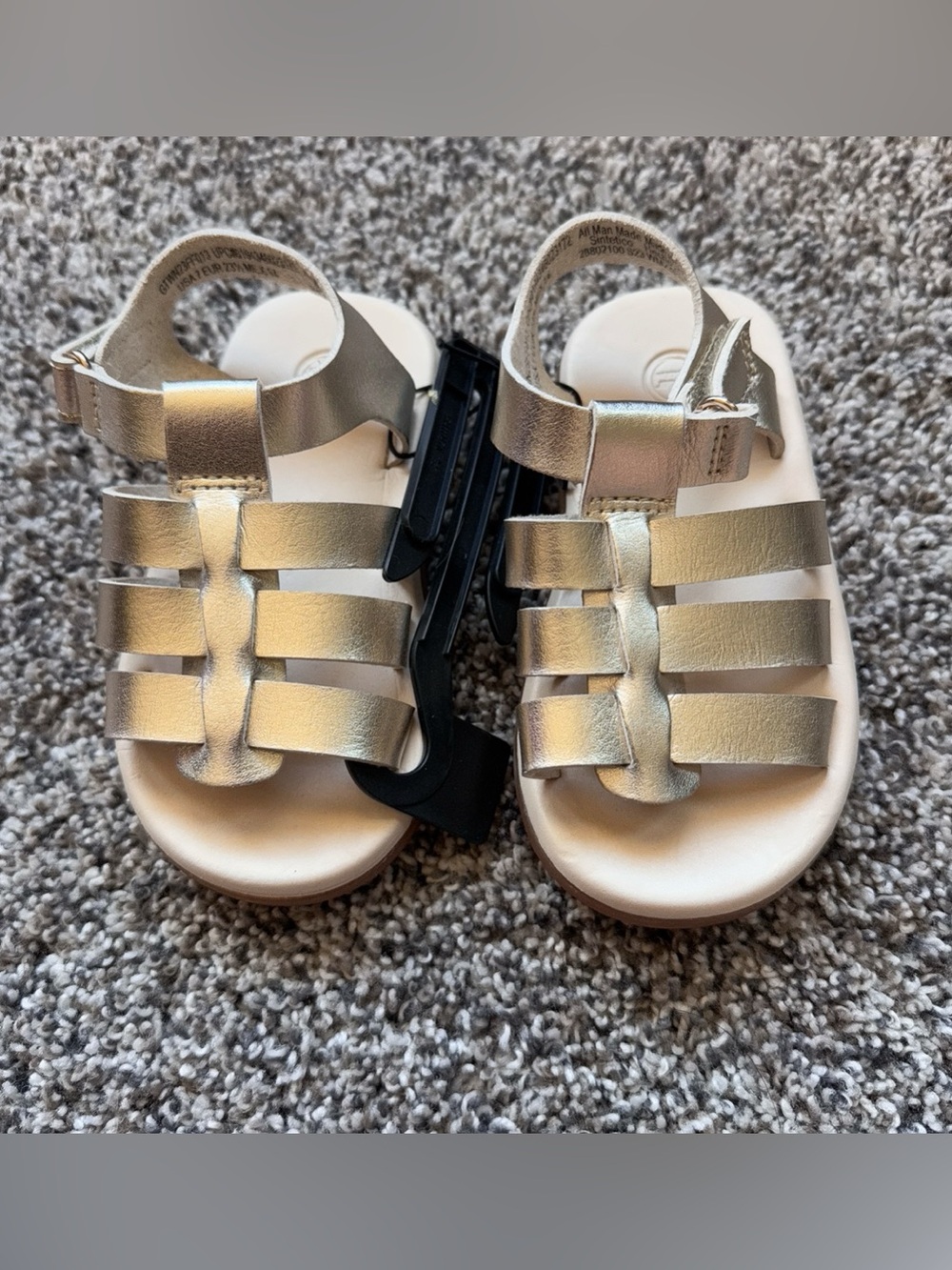 NEW Kids Metallic Gold Strappy Sandals
